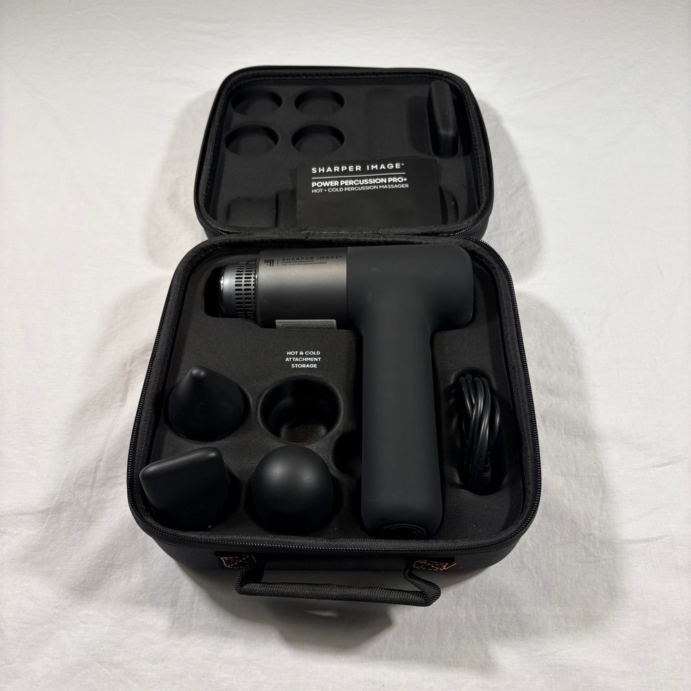 Sharper Image Power Percussion Pro Hot Cold Massager 4 Speeds USB -missing piece